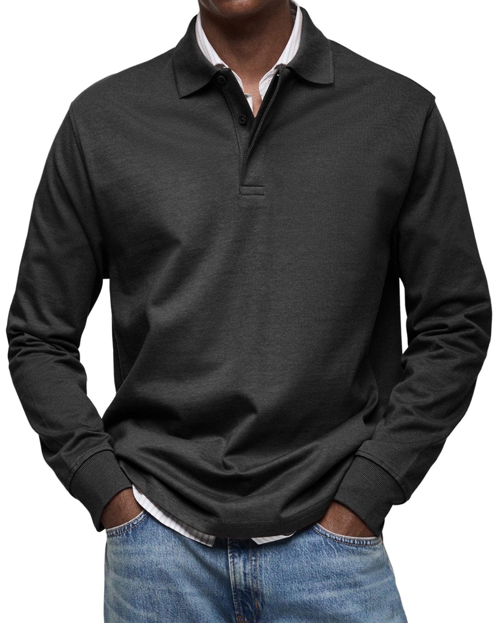 Jack™ | Casual Long Sleeve Polo Shirt For Men