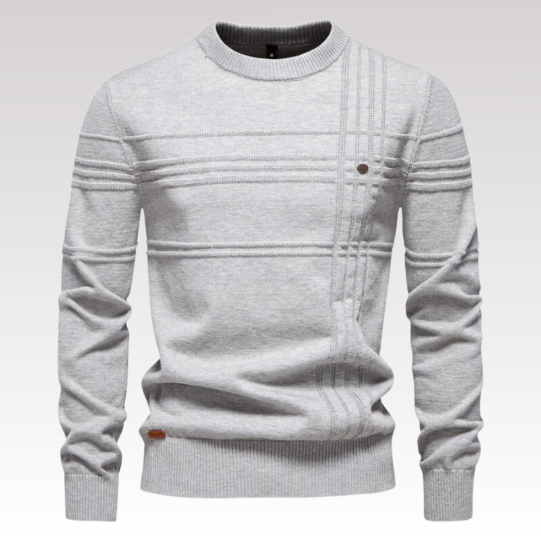 David ™ | Stylish Textured Crew Neck Sweater For Men