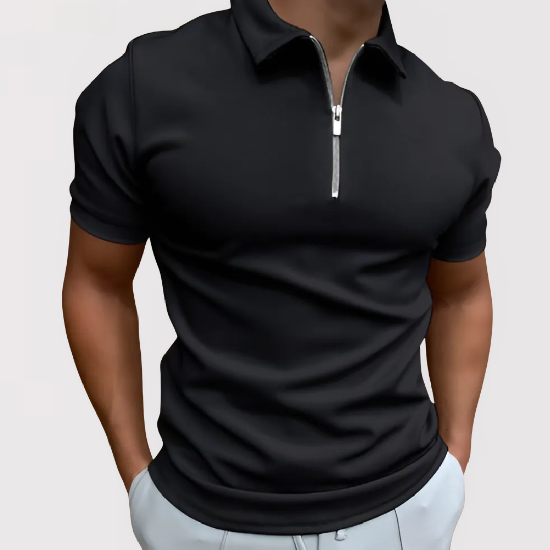 Antoine | Stylish Zip-Front Polo Shirt For Men