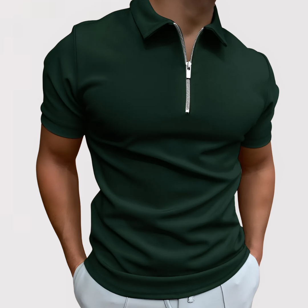 Antoine | Stylish Zip-Front Polo Shirt For Men