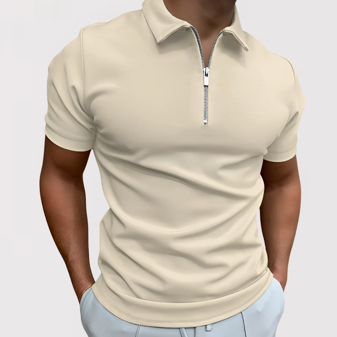Antoine | Stylish Zip-Front Polo Shirt For Men