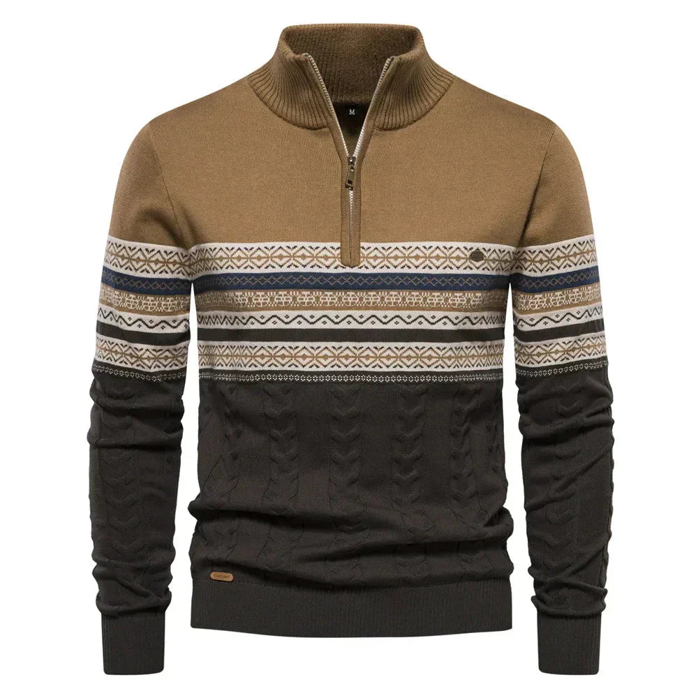 Erik ™ | Nordic-Inspired Half-Zip Sweater with Cable Knit For Men