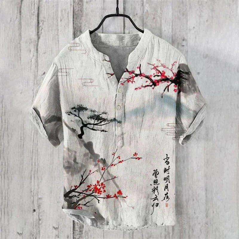Allen™ | Artistic Linen-Silk Shirt For Men
