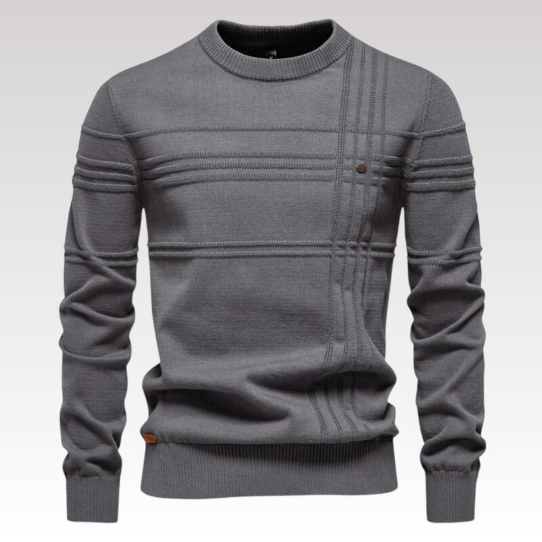 David ™ | Stylish Textured Crew Neck Sweater For Men