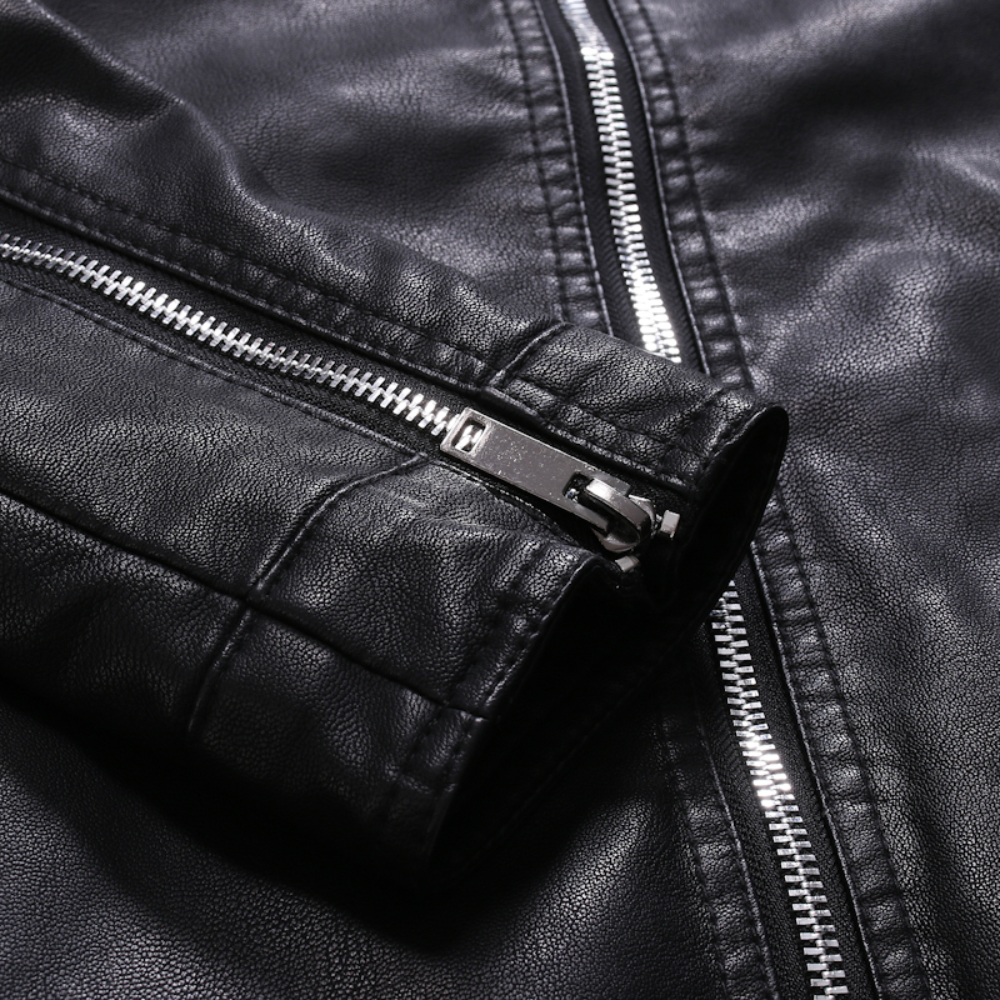 Magnus ™ | Sleek Leather Biker Jacket For Men