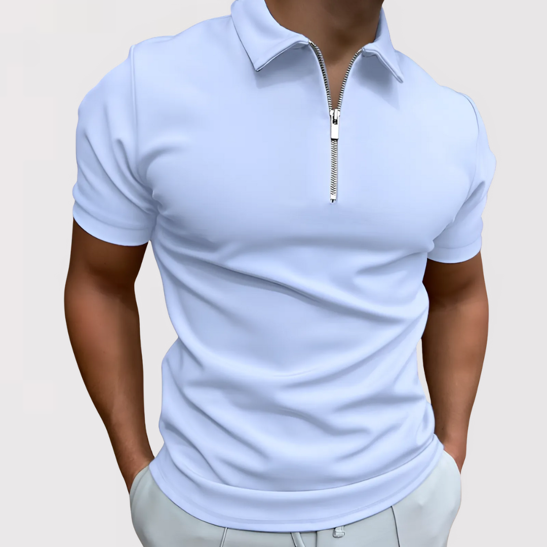 Antoine | Stylish Zip-Front Polo Shirt For Men