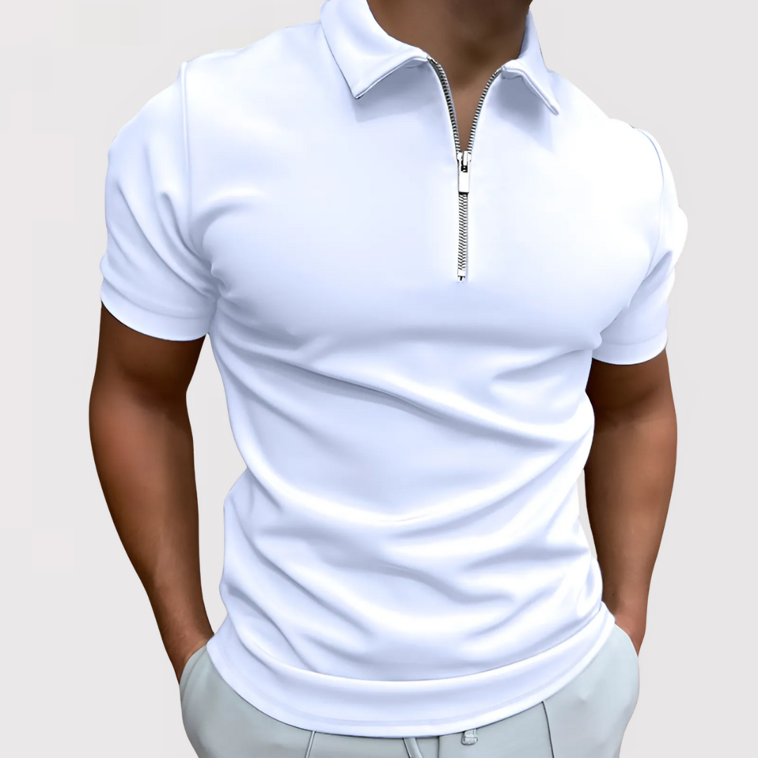 Antoine | Stylish Zip-Front Polo Shirt For Men