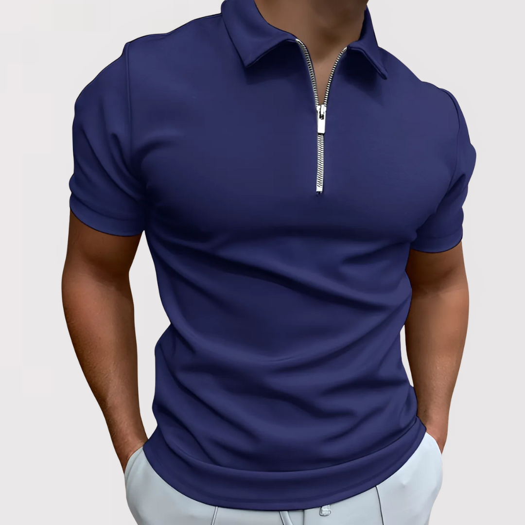 Antoine | Stylish Zip-Front Polo Shirt For Men
