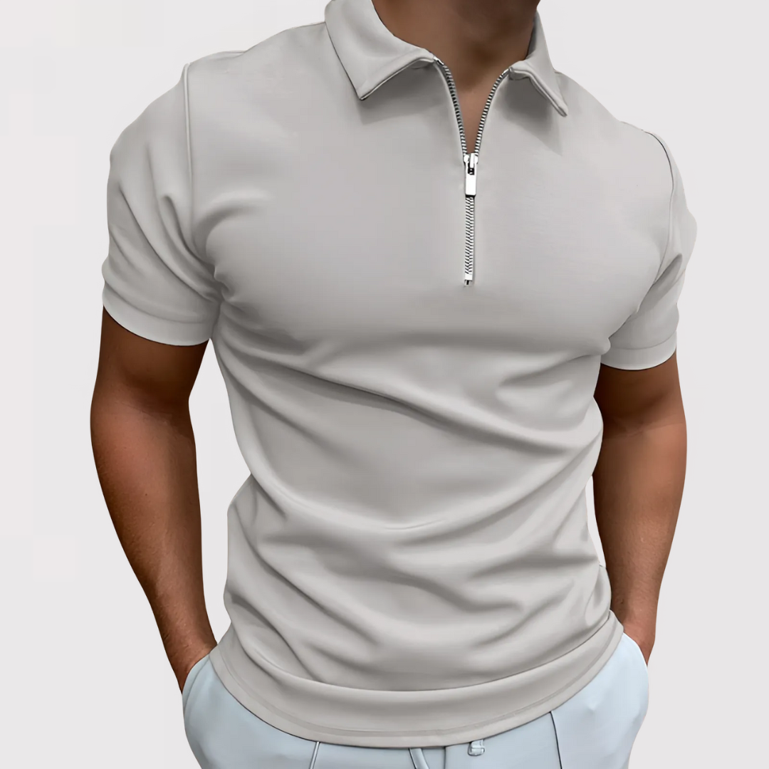 Antoine | Stylish Zip-Front Polo Shirt For Men