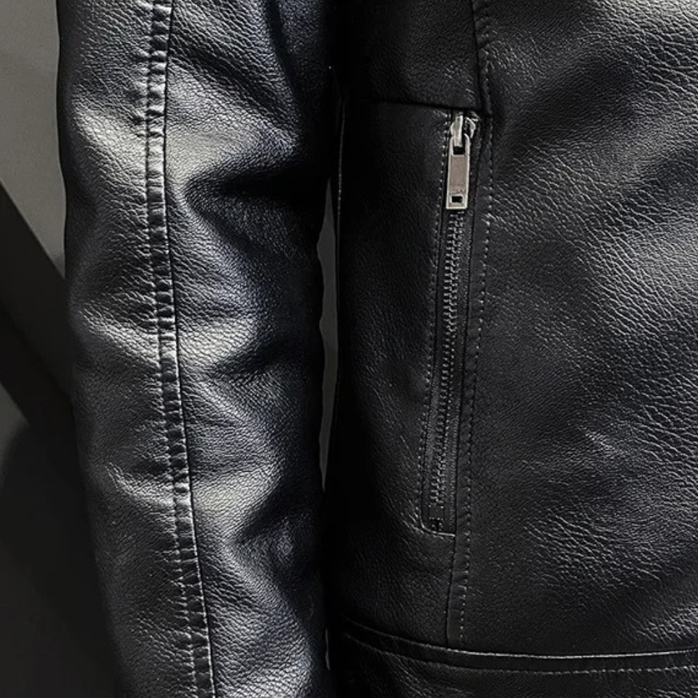Leif ™ | Fur Lined Leather Jacket For Men