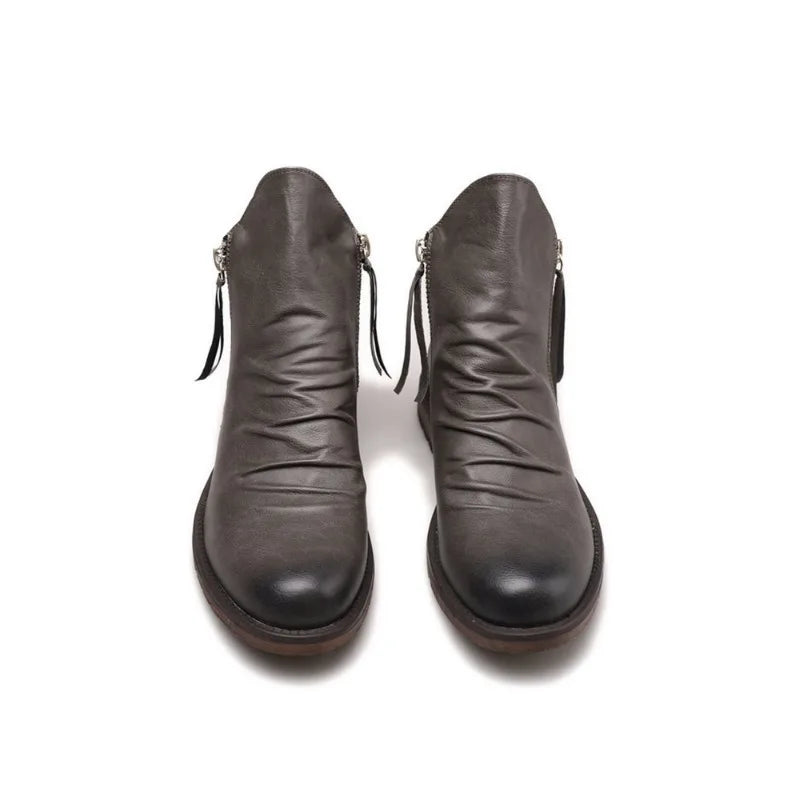 Anker™ | Stylish Zip-Up Ankle Boots For Men
