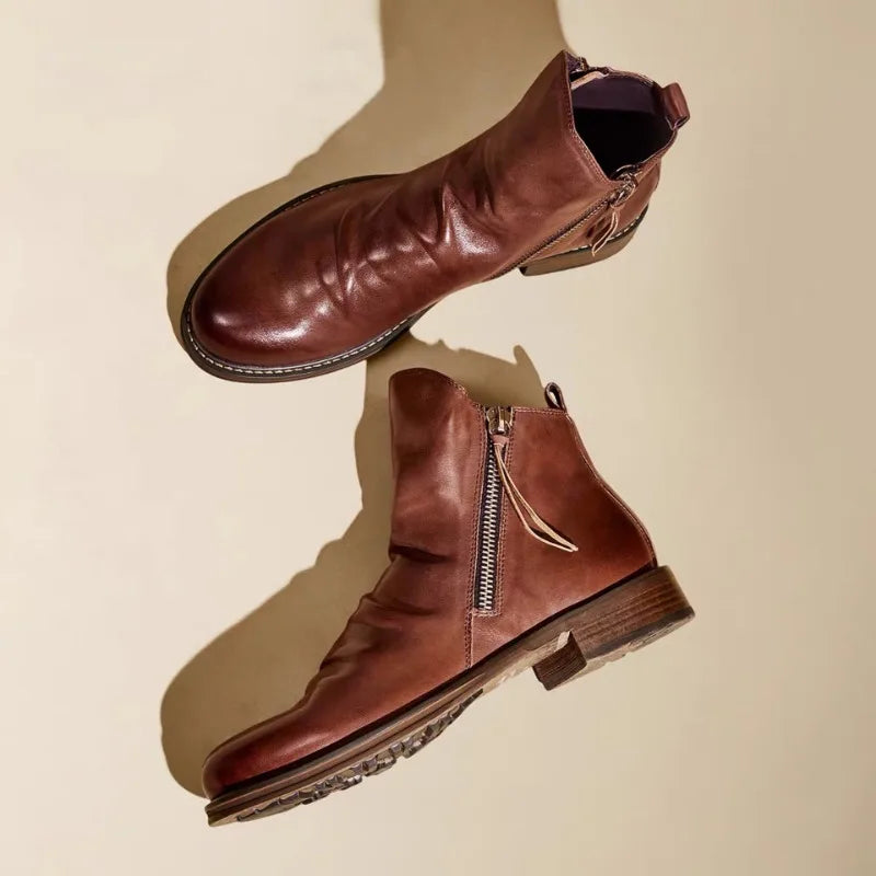 Anker™ | Stylish Zip-Up Ankle Boots For Men