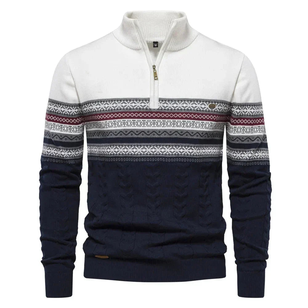 Erik ™ | Nordic-Inspired Half-Zip Sweater with Cable Knit For Men