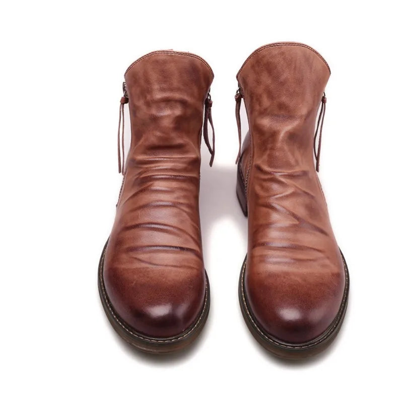 Anker™ | Stylish Zip-Up Ankle Boots For Men