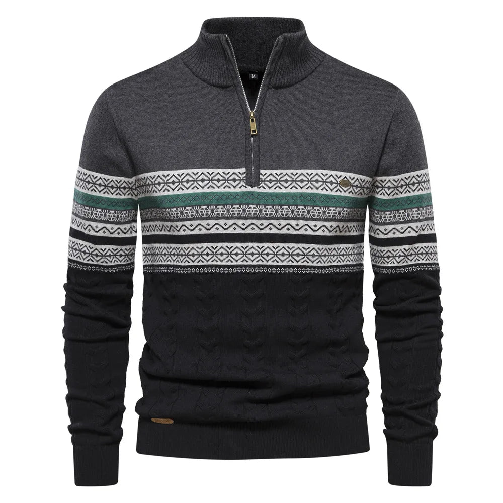 Erik ™ | Nordic-Inspired Half-Zip Sweater with Cable Knit For Men