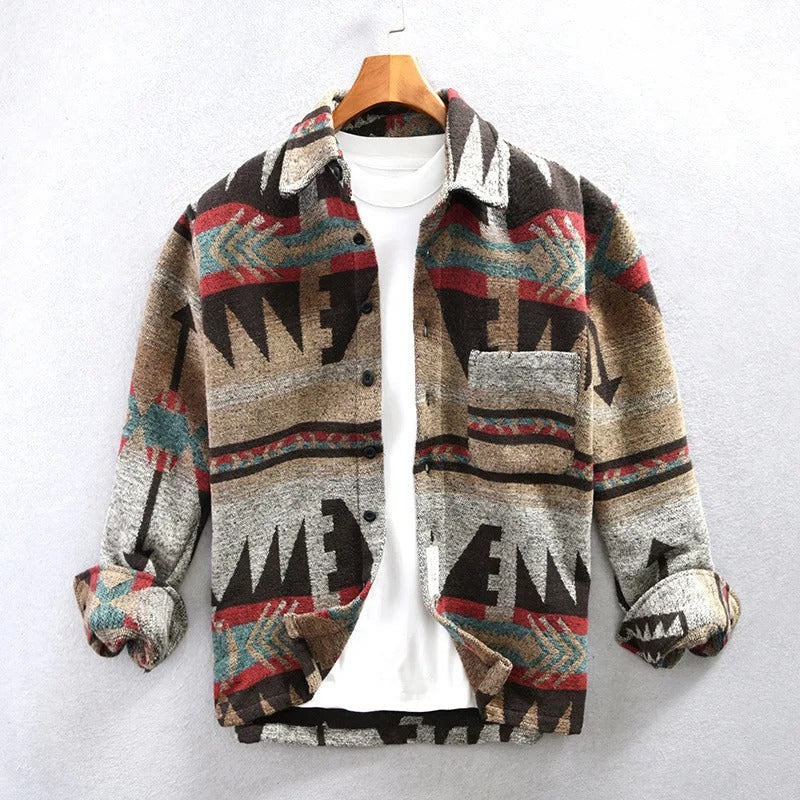 Benjamin™ | Stylish Tribal Print Button-Up Jacket For Men
